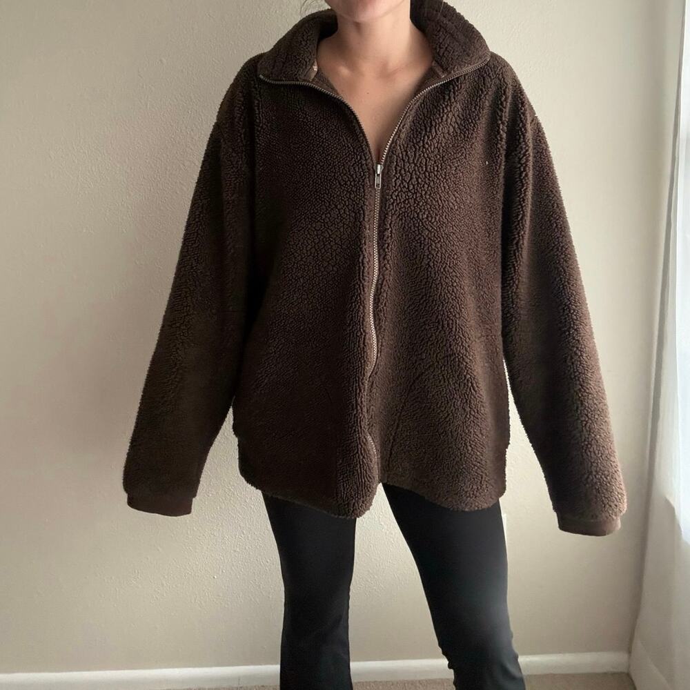 Vintage 90s Columbia Fleece sherpa Jacket Brown gorpcore granola outdoors y2k